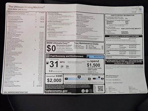 New 2026 BMW 330i Sedan w/ Premium Package image 17