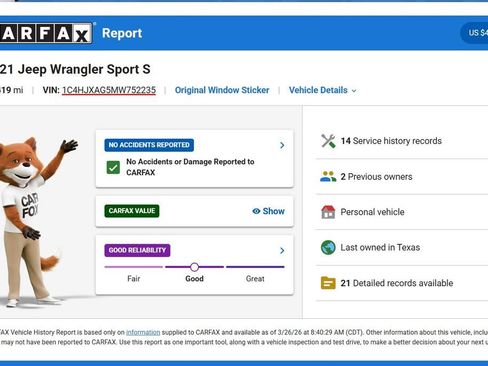 Used 2021 Jeep Wrangler Sport S image 11