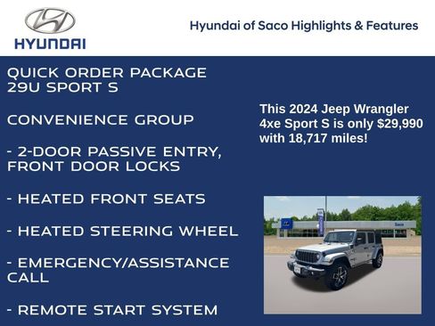 Used 2024 Jeep Wrangler Unlimited w/ Convenience Group image 4