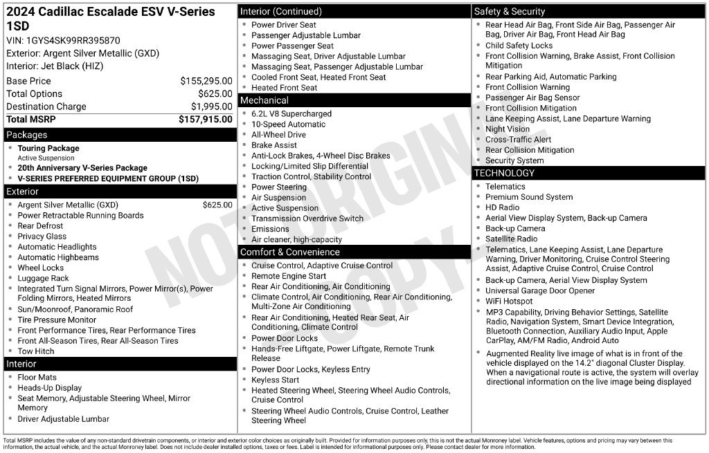Certified 2024 Cadillac Escalade ESV V AWD/4WD image 36