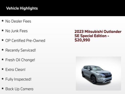 Used 2023 Mitsubishi Outlander SE AWD/4WD image 47