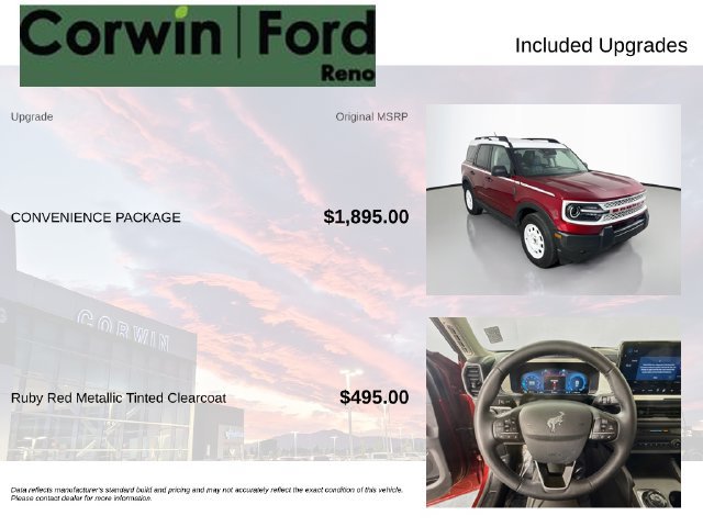 Certified 2025 Ford Bronco Sport Heritage w/ Convenience Package AWD/4WD image 3