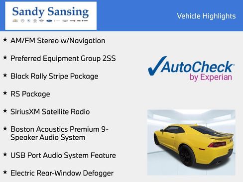Used 2014 Chevrolet Camaro SS w/ RS Package RWD image 7