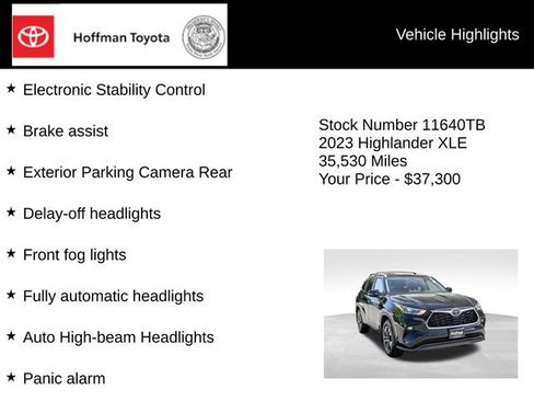 Used 2023 Toyota Highlander XLE AWD/4WD image 25