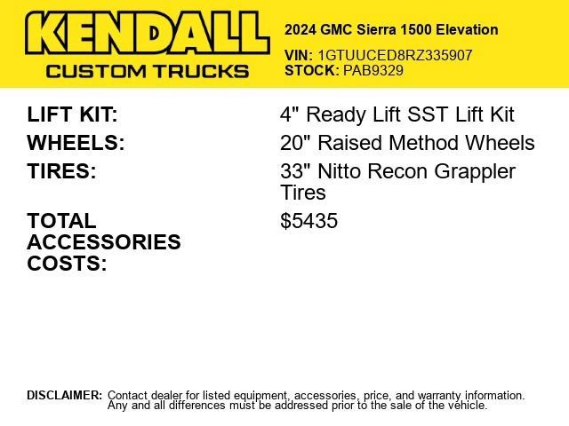 Used 2024 GMC Sierra 1500 Elevation w/ LPO, Elevation Black Package AWD/4WD image 2