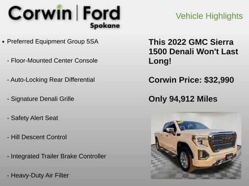 Used 2022 GMC Sierra 1500 Denali w/ Driver Alert Package II image 18