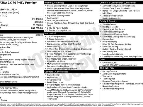New 2025 MAZDA CX-70 Plug-In Hybrid w/ Premium Plus image 5