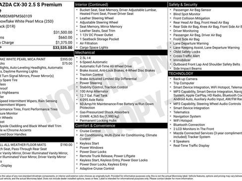 Certified 2023 MAZDA CX-30 AWD 2.5 S w/ Premium Package image 27