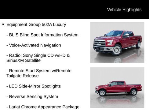 Used 2016 Ford F150 Lariat w/ Equipment Group 502A Luxury AWD/4WD image 5