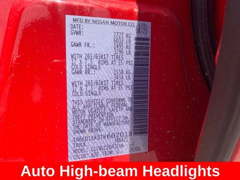 Used 2026 Nissan Frontier SV w/ SV Convenience Package AWD/4WD image 16