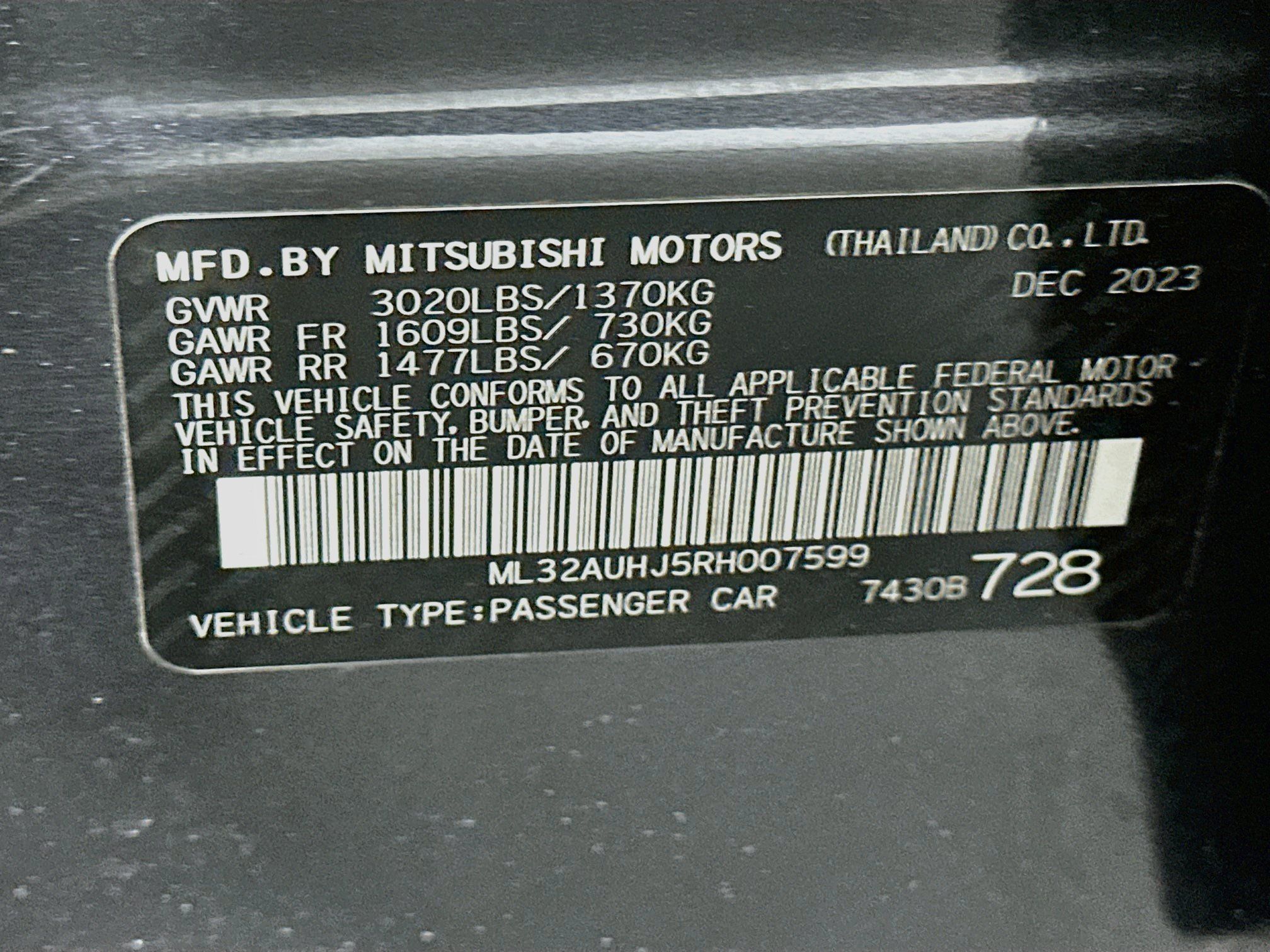 Used 2024 Mitsubishi Mirage ES FWD image 12