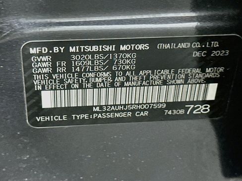 Used 2024 Mitsubishi Mirage ES FWD image 12