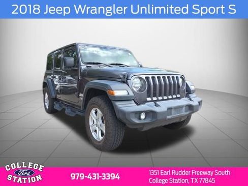 Used 2018 Jeep Wrangler Unlimited Sport S AWD/4WD image 1