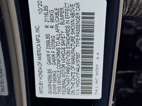 Used 2020 Honda Accord EX image 42