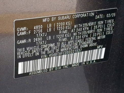 Certified 2025 Subaru Outback Premium image 31