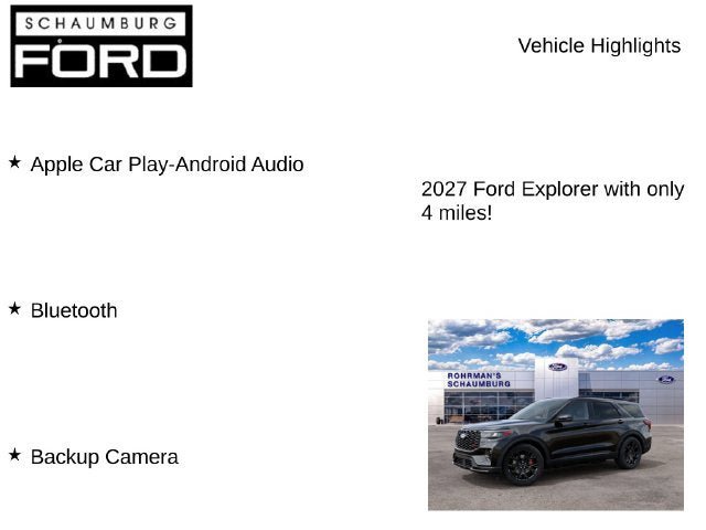 New 2027 Ford Explorer ST w/ Sun And Sound Package AWD/4WD image 8