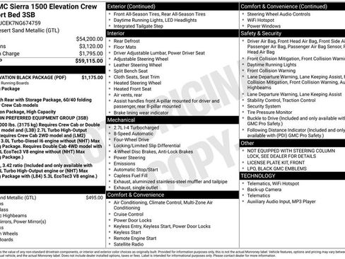 Used 2022 GMC Sierra 1500 Elevation w/ LPO, Elevation Black Package image 34