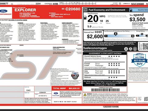 Used 2025 Ford Explorer ST w/ Sun And Sound Package AWD/4WD image 53