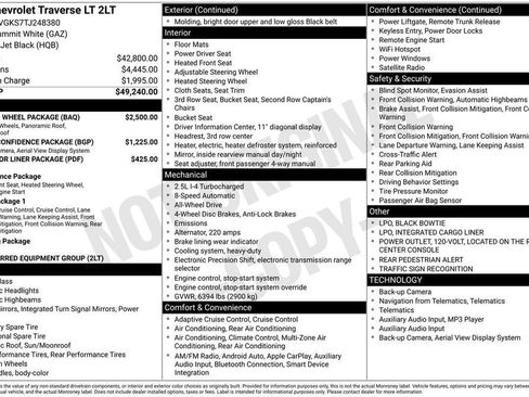 New 2026 Chevrolet Traverse LT w/ Sun and Wheel Package image 11