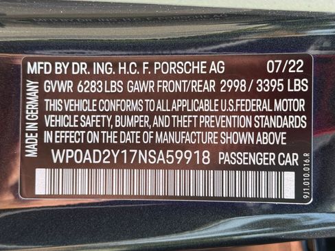 Certified 2022 Porsche Taycan GTS AWD/4WD image 38