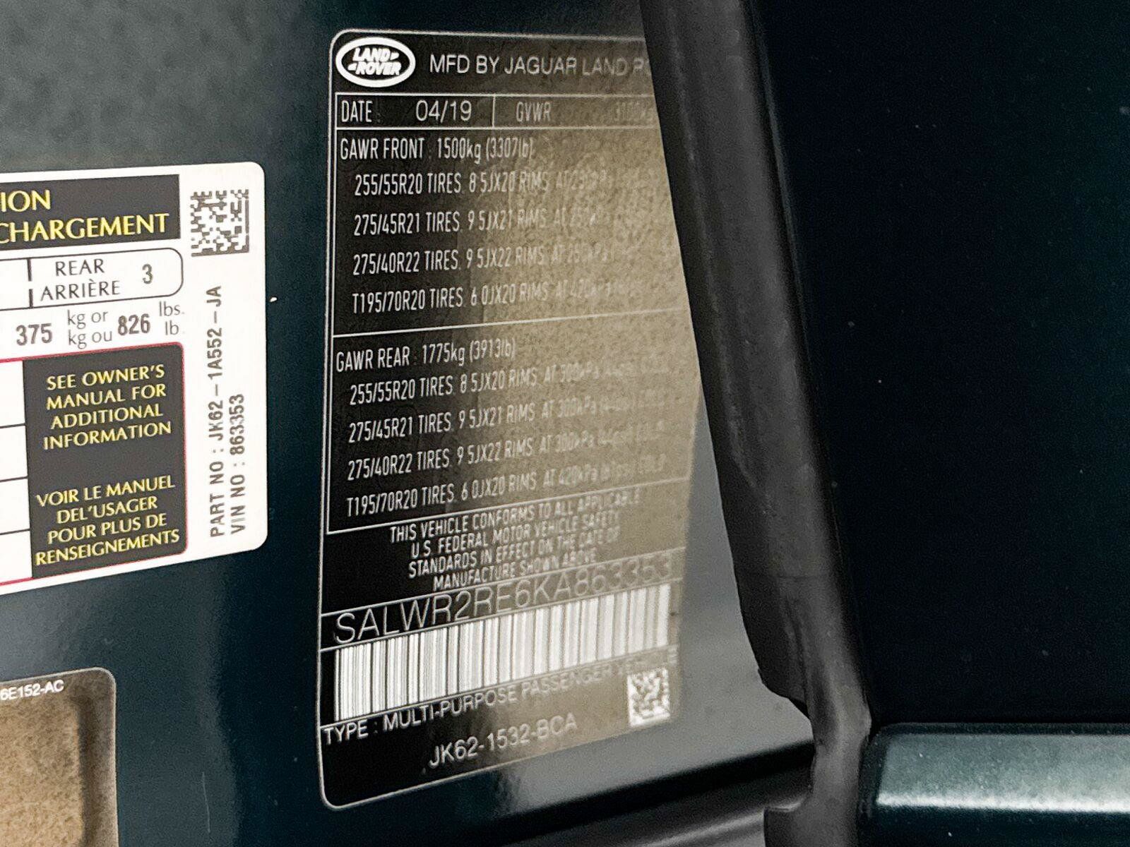 Used 2019 Land Rover Range Rover Sport Supercharged AWD/4WD image 45