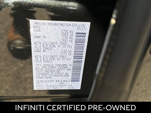 Certified 2023 INFINITI QX60 Sensory w/ Vision Package AWD/4WD image 28