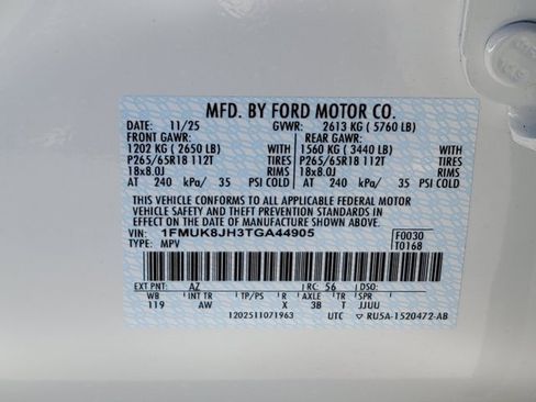 New 2026 Ford Explorer Tremor w/ Tremor Convenience Package image 12