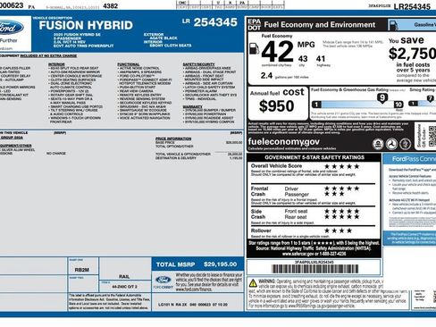 Used 2020 Ford Fusion SE FWD image 6