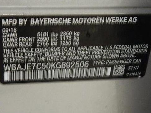 Used 2019 BMW 540i xDrive w/ Dynamic Handling Package image 13