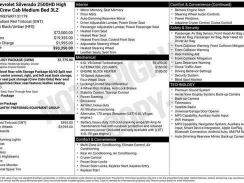 Used 2024 Chevrolet Silverado 2500 High Country w/ Technology Package AWD/4WD image 2