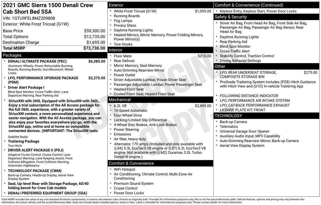 Used 2021 GMC Sierra 1500 Denali w/ Denali Ultimate Package AWD/4WD image 9