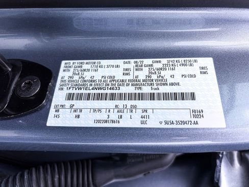 Used 2022 Ford F150 Lightning Lariat w/ Max Trailer Tow Package image 40