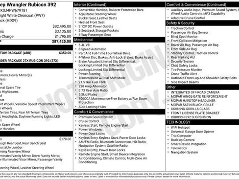 Used 2023 Jeep Wrangler Unlimited Rubicon 392 w/ Trailer Tow Package image 37