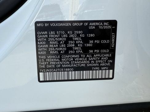 New 2026 Volkswagen Atlas SE FWD image 28