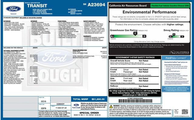 Used 2025 Ford Transit 250 Low Roof w/ Exterior Upgrade Package RWD image 4