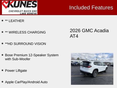 New 2026 GMC Acadia AT4 w/ Luxury Package AWD/4WD image 3