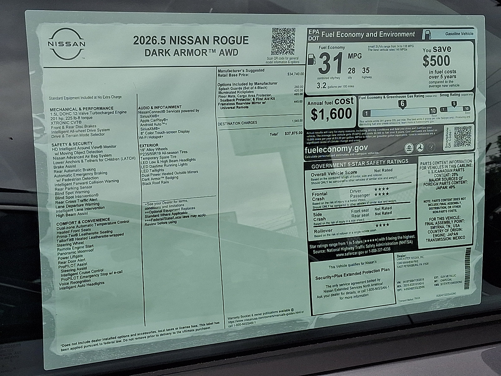 New 2026 Nissan Rogue Dark Armor AWD/4WD image 8
