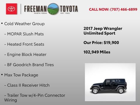 Used 2017 Jeep Wrangler Unlimited Sport w/ Quick Order Package 24S AWD/4WD image 10