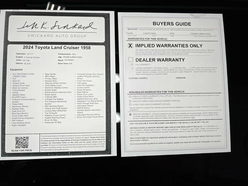 Used 2024 Toyota Land Cruiser 1958 AWD/4WD image 38