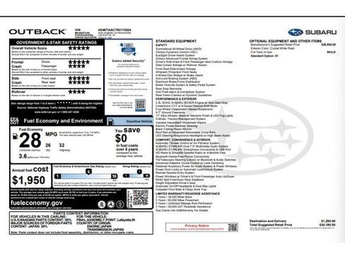 Used 2024 Subaru Outback AWD/4WD image 9