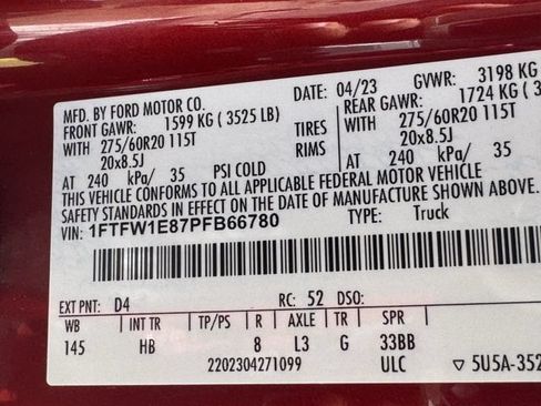 Used 2023 Ford F150 Lariat w/ Equipment Group 502A High AWD/4WD image 37