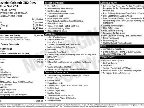 Certified 2025 Chevrolet Colorado ZR2 w/ Technology Package image 10