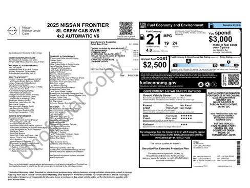 Used 2025 Nissan Frontier SL RWD image 30