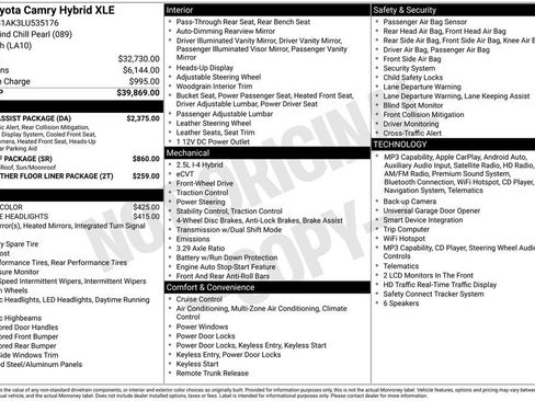 Used 2020 Toyota Camry XLE w/ Driver Assist Package FWD image 34