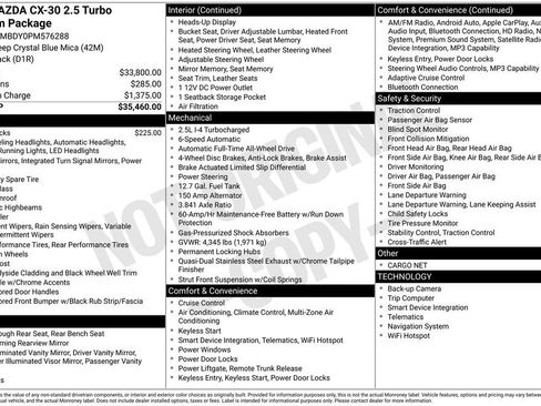 Certified 2023 MAZDA CX-30 2.5 Turbo w/ Premium Package AWD/4WD image 30
