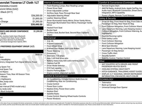 Used 2022 Chevrolet Traverse LT FWD image 37