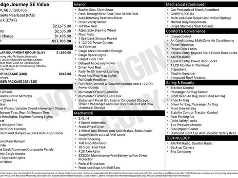 Used 2020 Dodge Journey SE w/ SE Popular Equipment Group FWD image 2