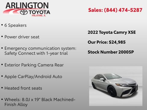 Used 2022 Toyota Camry XSE FWD image 4