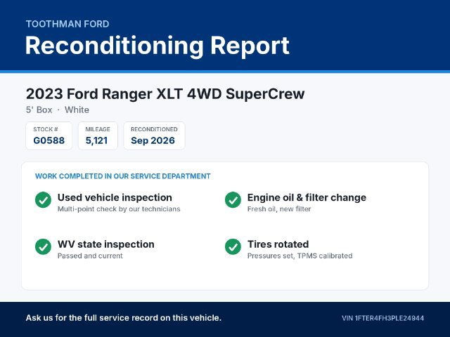Used 2023 Ford Ranger XLT w/ Trailer Tow Package AWD/4WD image 6
