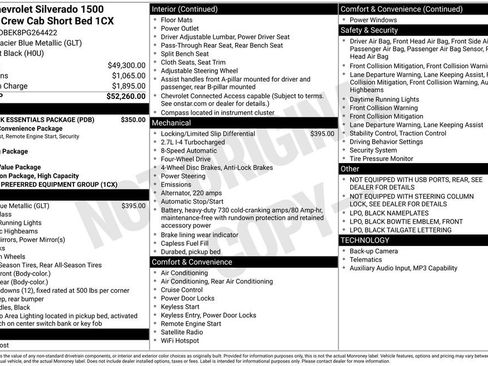 Used 2023 Chevrolet Silverado 1500 Custom w/ LPO, Dark Essentials Package image 2